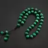 Orijinal Doğal Taş Tesbih, 8mm Malahit (Malakit) Taşı 33lü Tesbih, Erkek Hediye, El Yapımı Tesbih