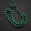Orijinal Doğal Taş Tesbih, 8mm Malahit (Malakit) Taşı 33lü Tesbih, Erkek Hediye, El Yapımı Tesbih