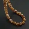 Orijinal Doğal Taş 8mm Sitrin Taşı 33lü Tesbih, Erkek Hediye, El Yapımı Tesbih