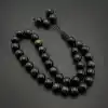 Orijinal Doğal Taş 8mm Dark Kaplan Gözü 33lü Tesbih, Erkek Hediye, El Yapımı Tesbih