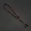 Orijinal Doğal Taş 8mm Kızıl Kaplan Gözü 33lü Tesbih, Erkek Hediye, El Yapımı Tesbih