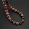 Orijinal Doğal Taş 8mm Rodokrozit Taşı 33lü Tesbih, Erkek Hediye, El Yapımı Tesbih