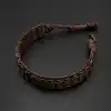 Hematit Taşı Kahverengi Bakır Renk Kenar Şeritli Bileklik