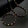 El yapımı Bakır Hematit ve Siyah Akik Taşı Bileklik Kolye Set