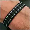 Hematit Taşı Siyah Kenar Şeritli Bileklik