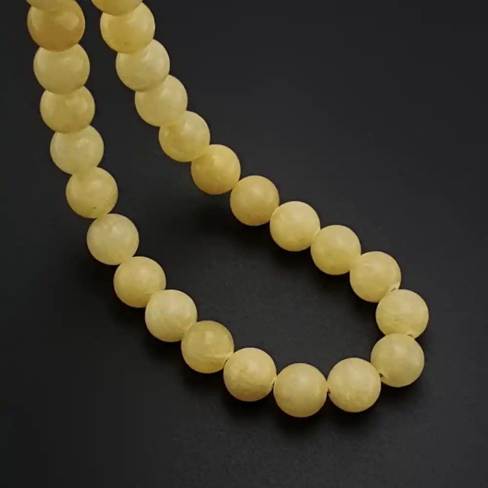 Orijinal Doğal Taş 8mm Kalsit 33lü Tesbih, Erkek Hediye, El Yapımı Tesbih