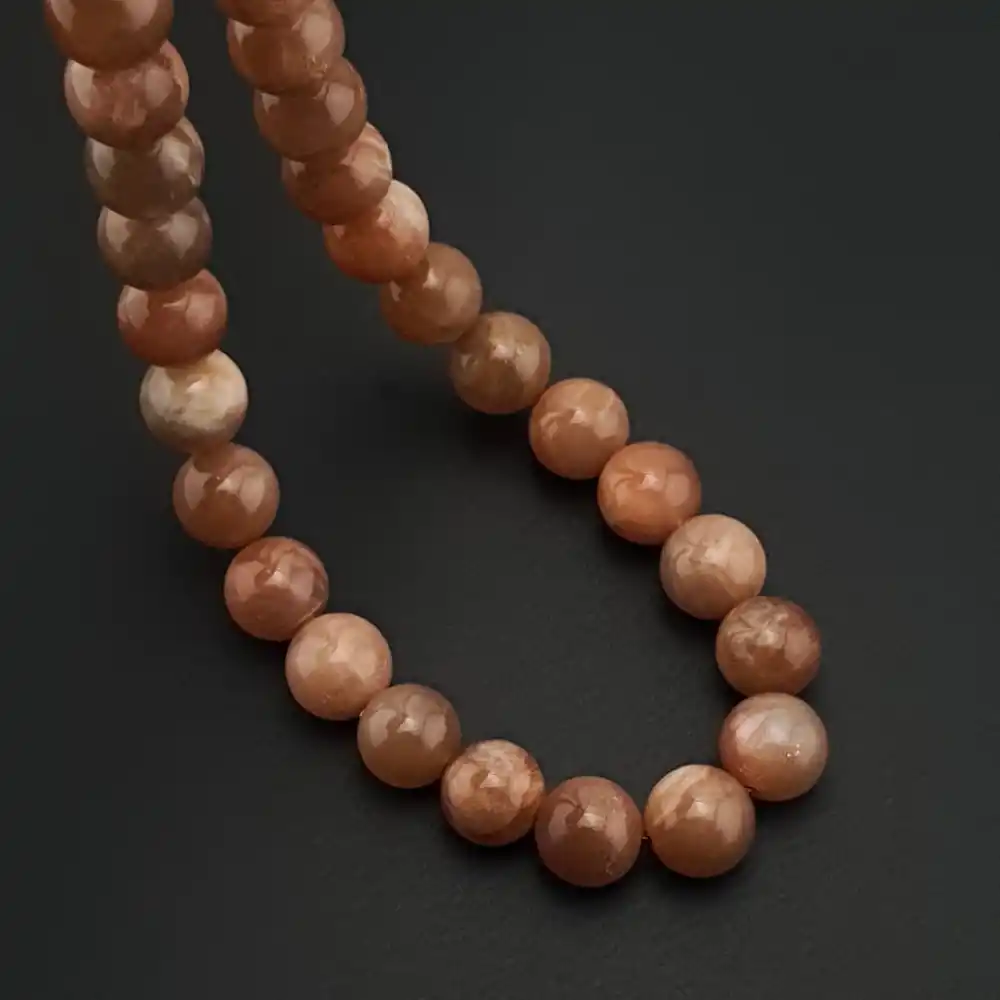 Orijinal Doğal Taş 8mm Güneş Taşı 33lü Tesbih, Erkek Hediye, El Yapımı Tesbih