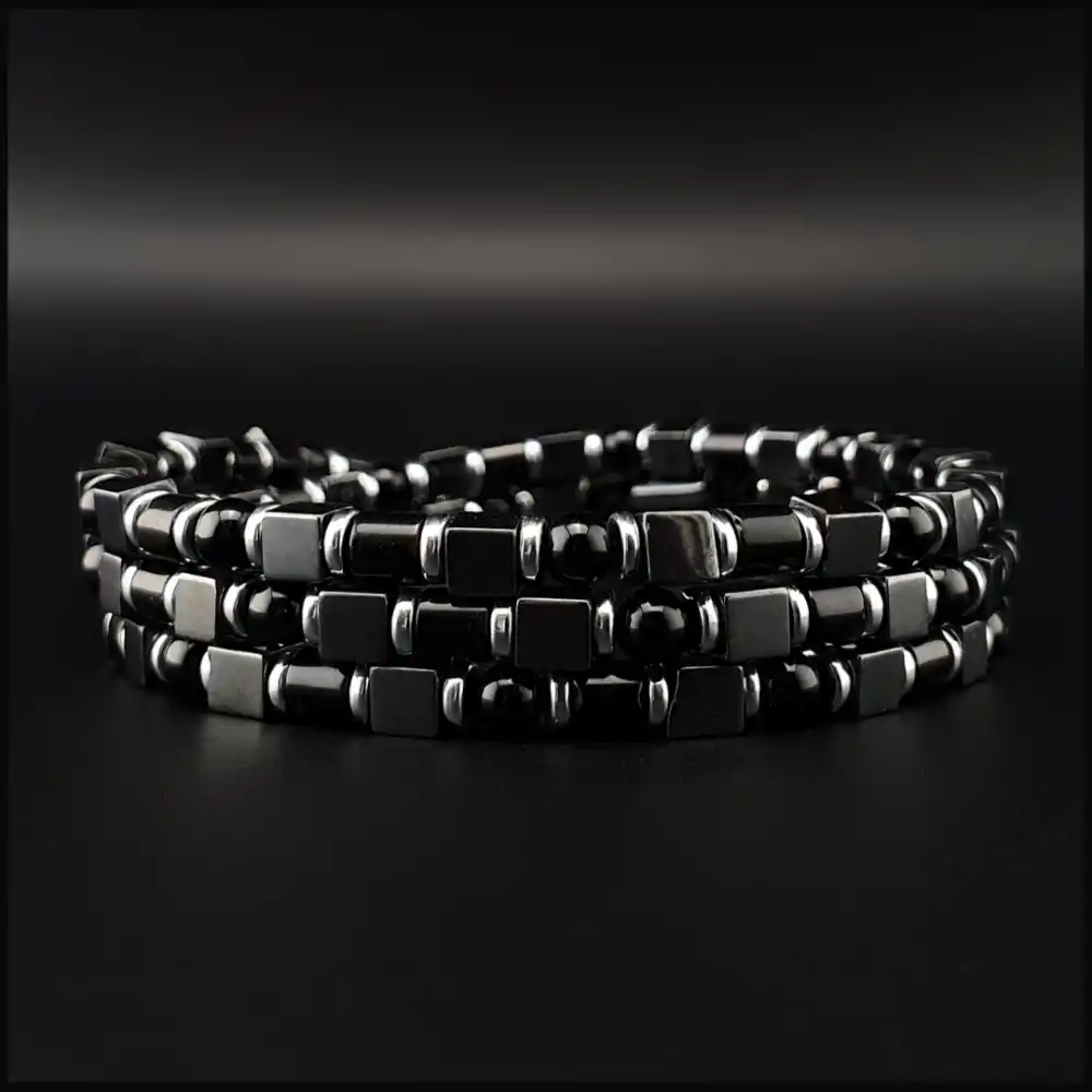 Küp Hematit ve Akik Taşı Kolye