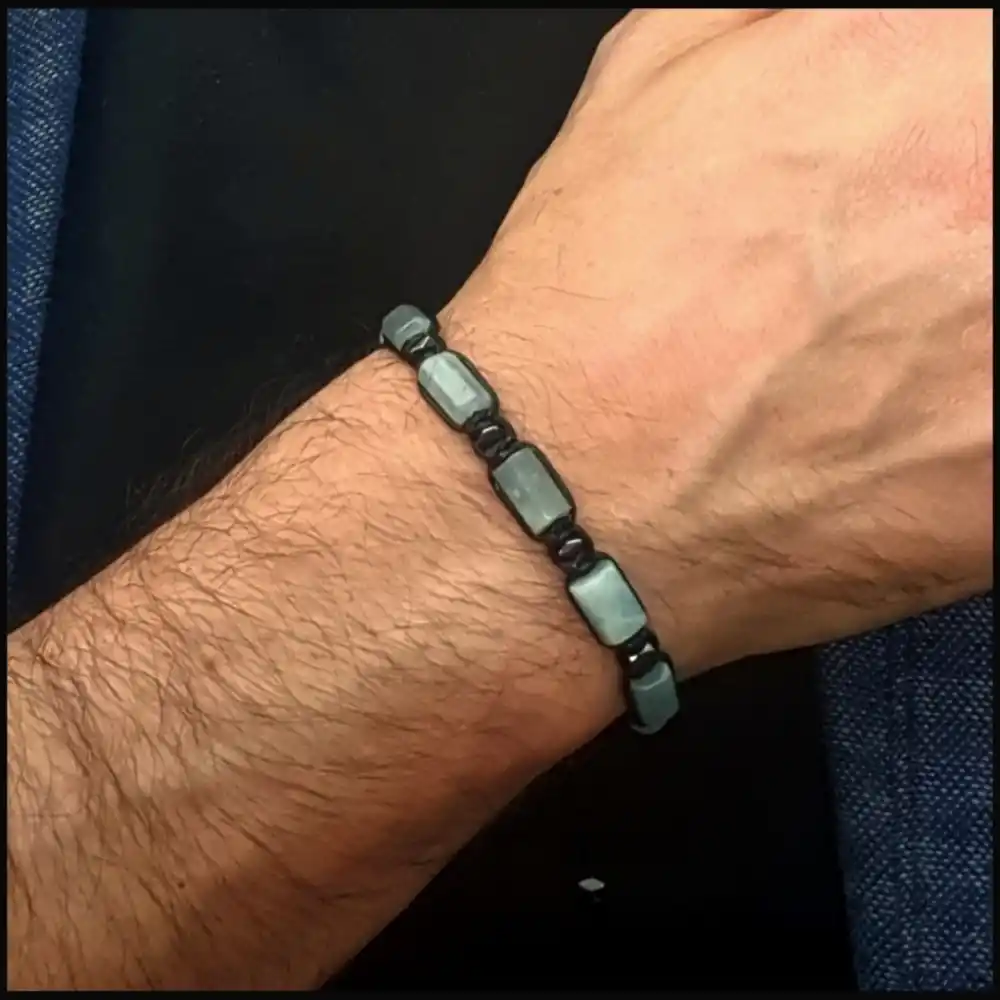 Akuamarin Basic Bileklik 8x11mm Ayarlanabilir