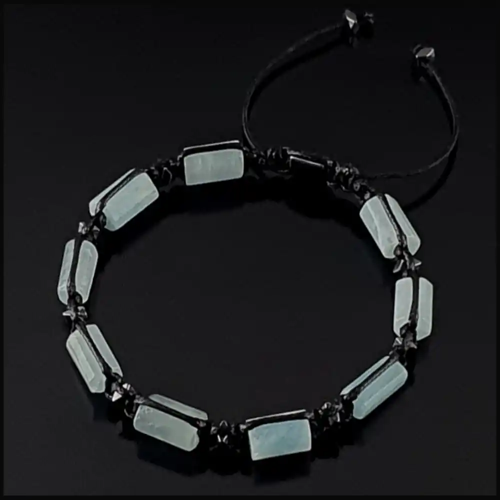 Akuamarin Basic Bileklik 8x11mm Ayarlanabilir