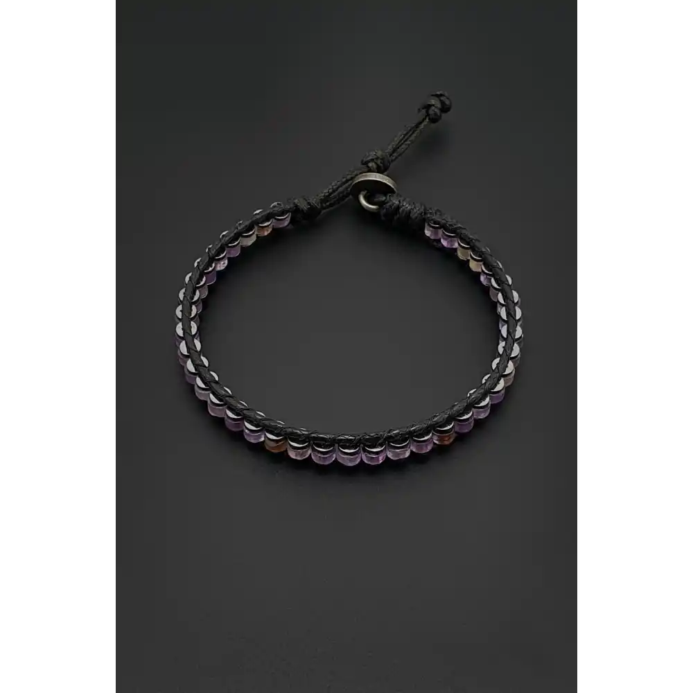 Ametist Slim Silindir Bileklik