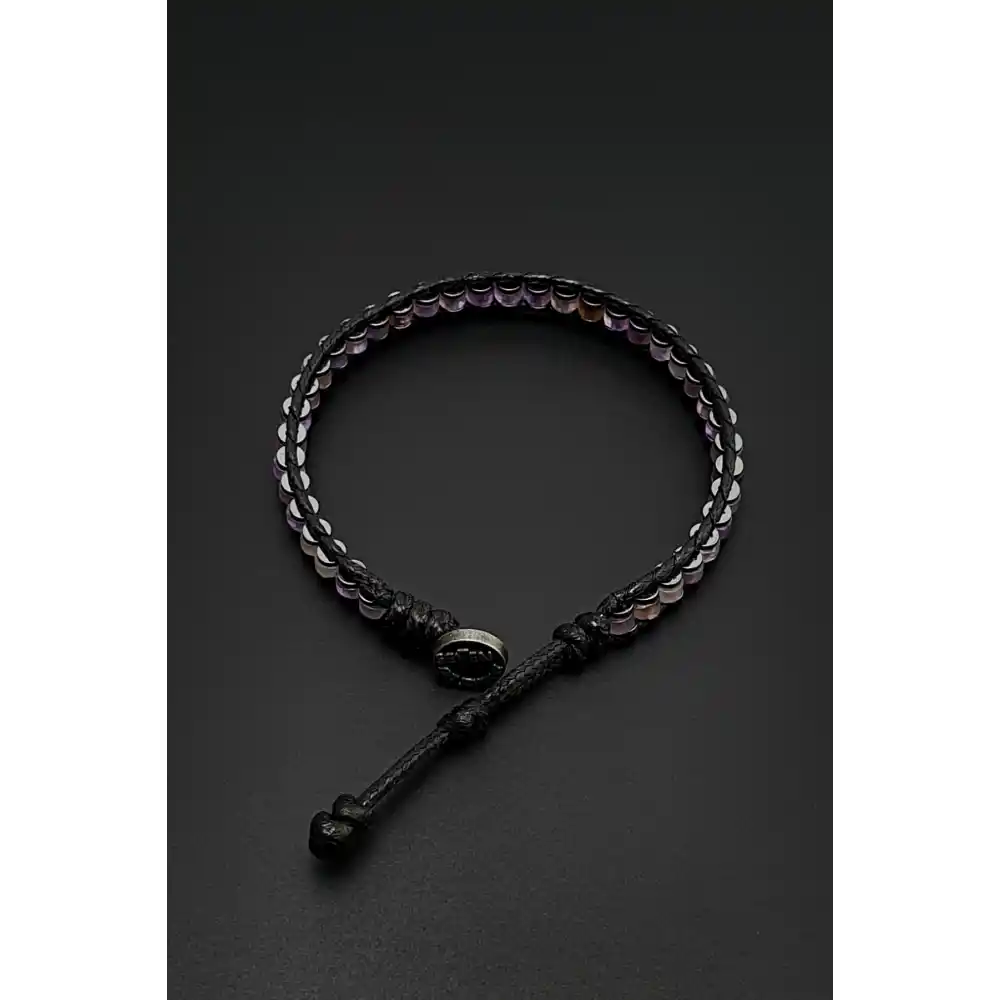 Ametist Slim Silindir Bileklik