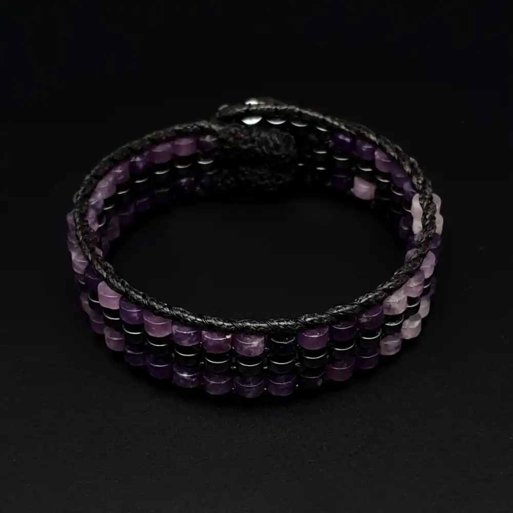 Ametist ve Hematit Tarz Bileklik