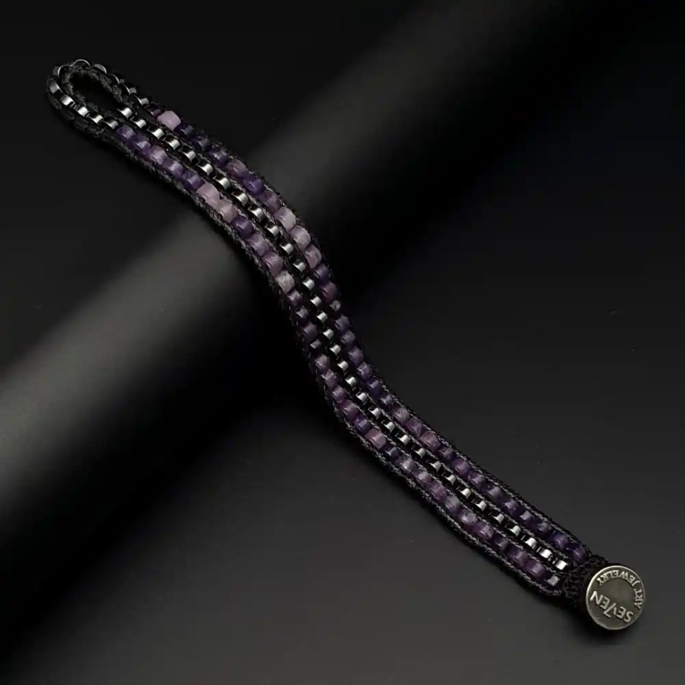 Ametist ve Hematit Tarz Bileklik