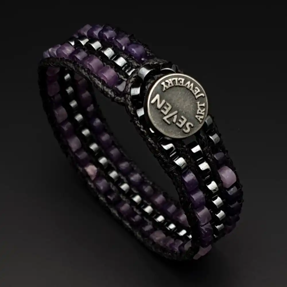 Ametist ve Hematit Tarz Bileklik