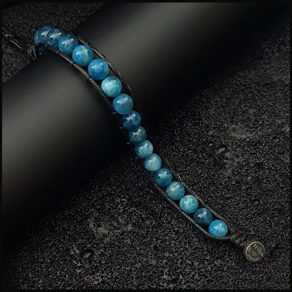 Apatit Taşı Tek Sıra Bohem Bileklik