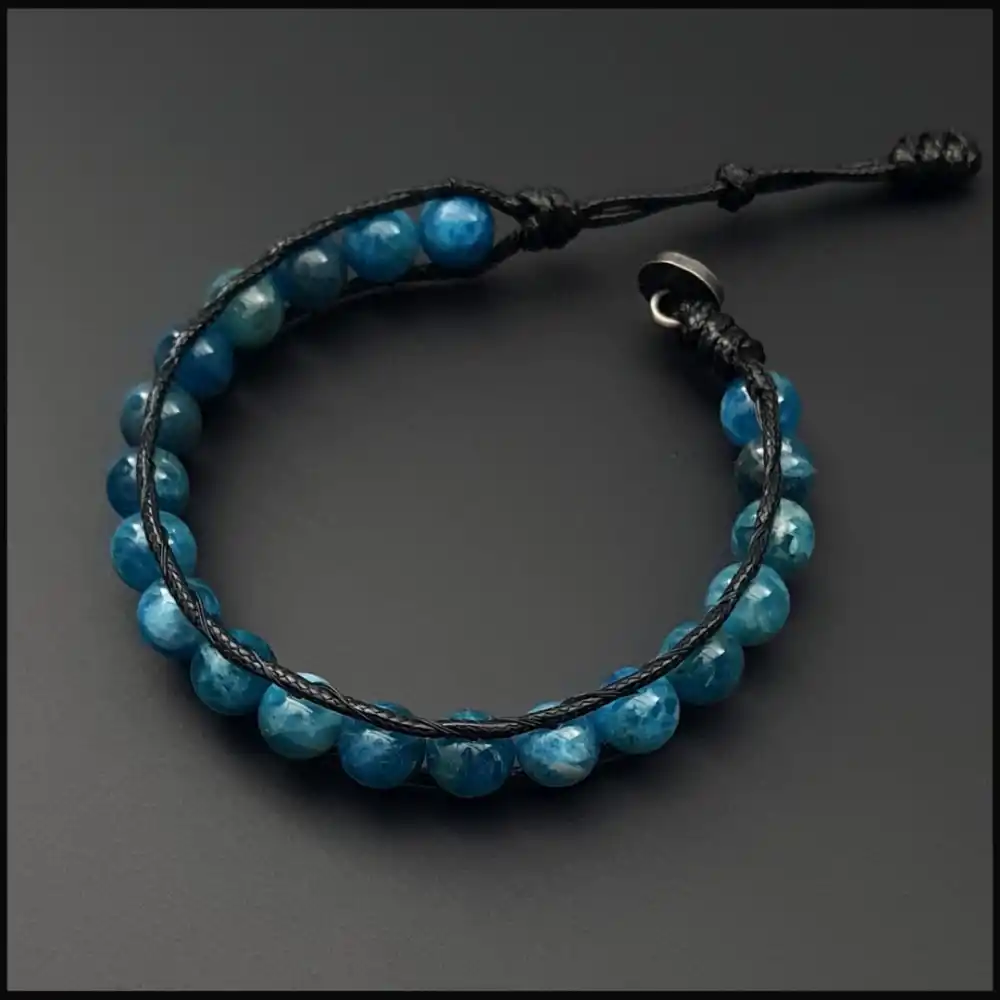 Apatit Taşı Tek Sıra Bohem Bileklik