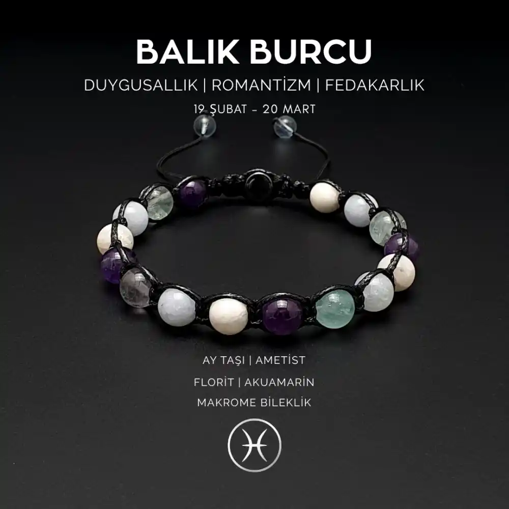 Balık Burcu Makrome Bileklik