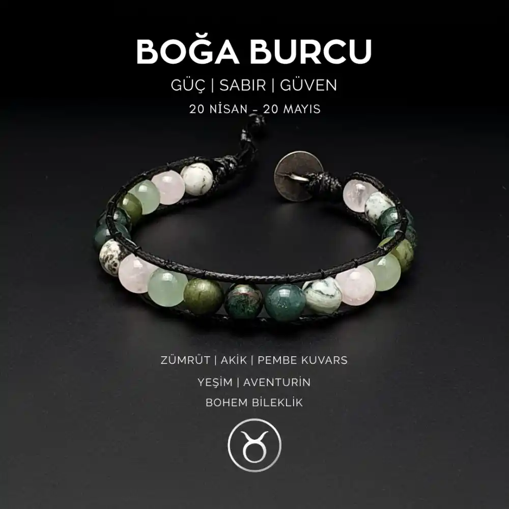 Boğa Burcu Bohem Bileklik