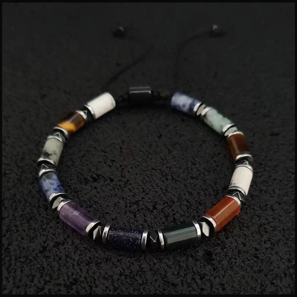 Galaksi Silindir Makrome Kolye & Bileklik Set