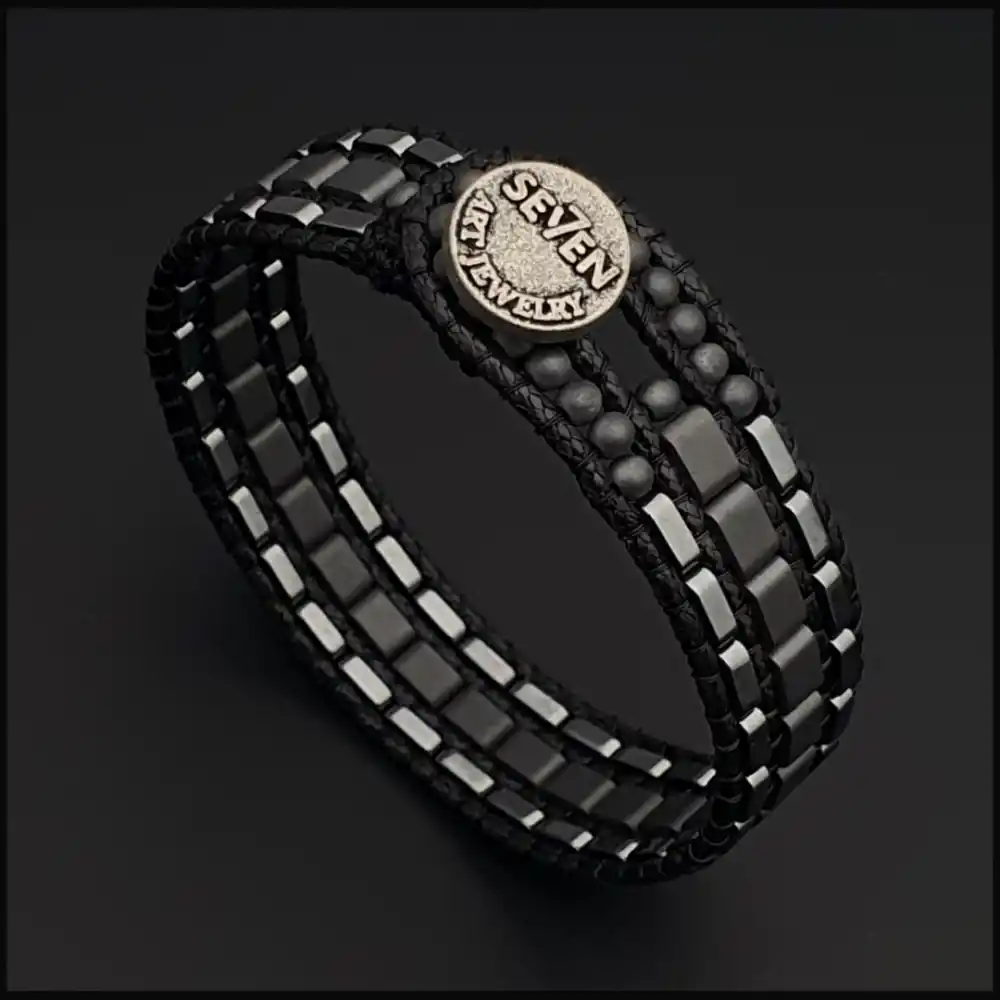 Gri Hematit Tarz Bileklik