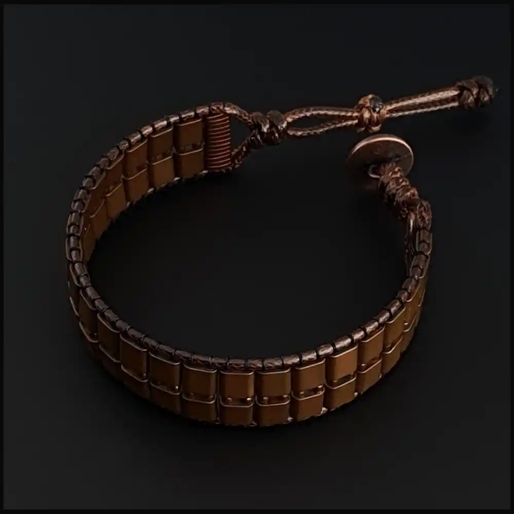 Hematit Kahverengi Zırh Bileklik