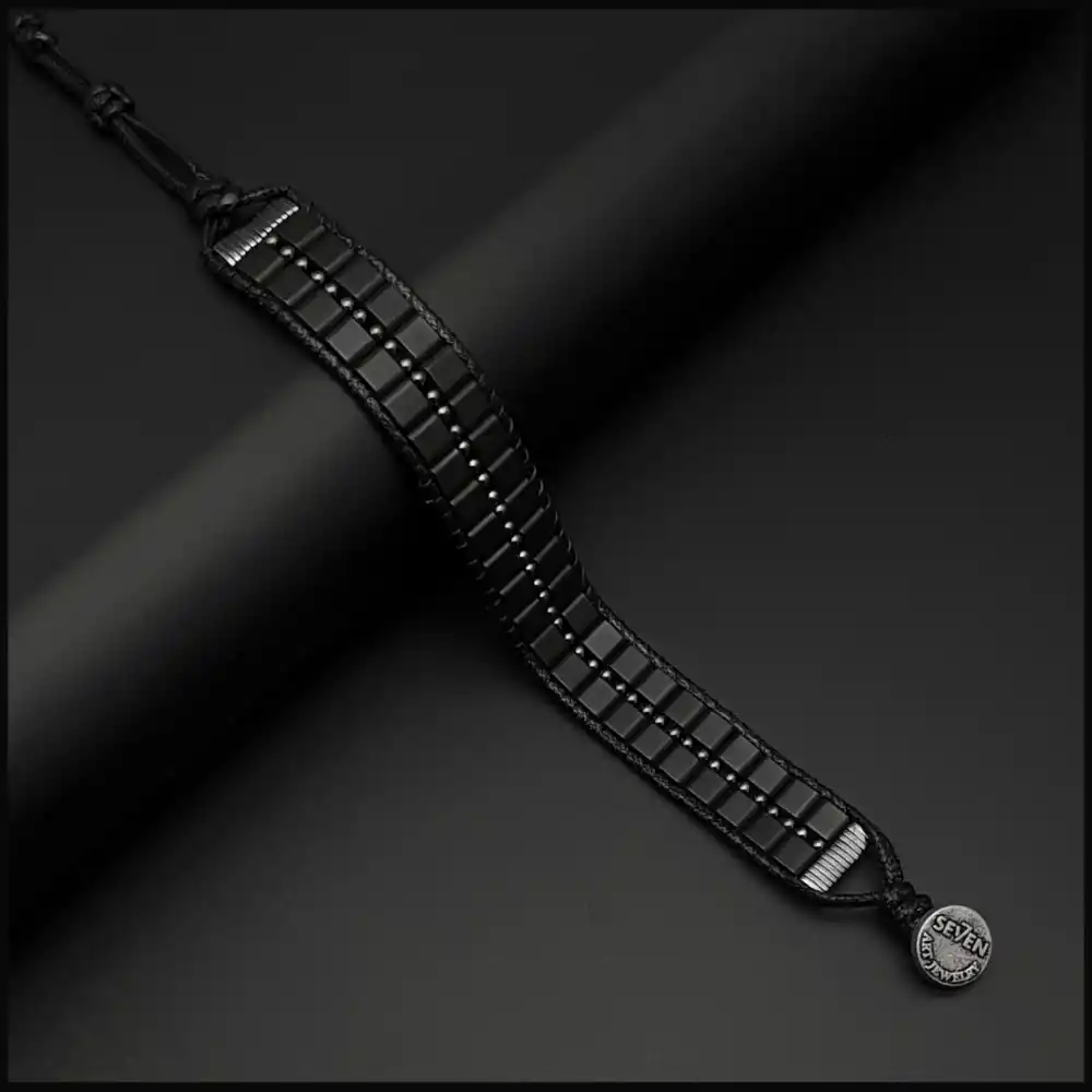 Hematit Siyah Zırh Model Bileklik