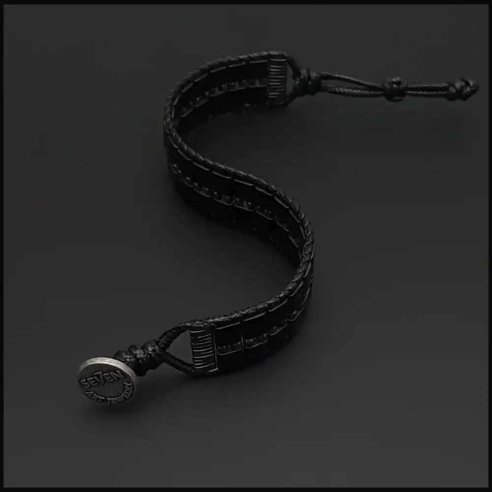 Hematit Siyah Zırh Model Bileklik