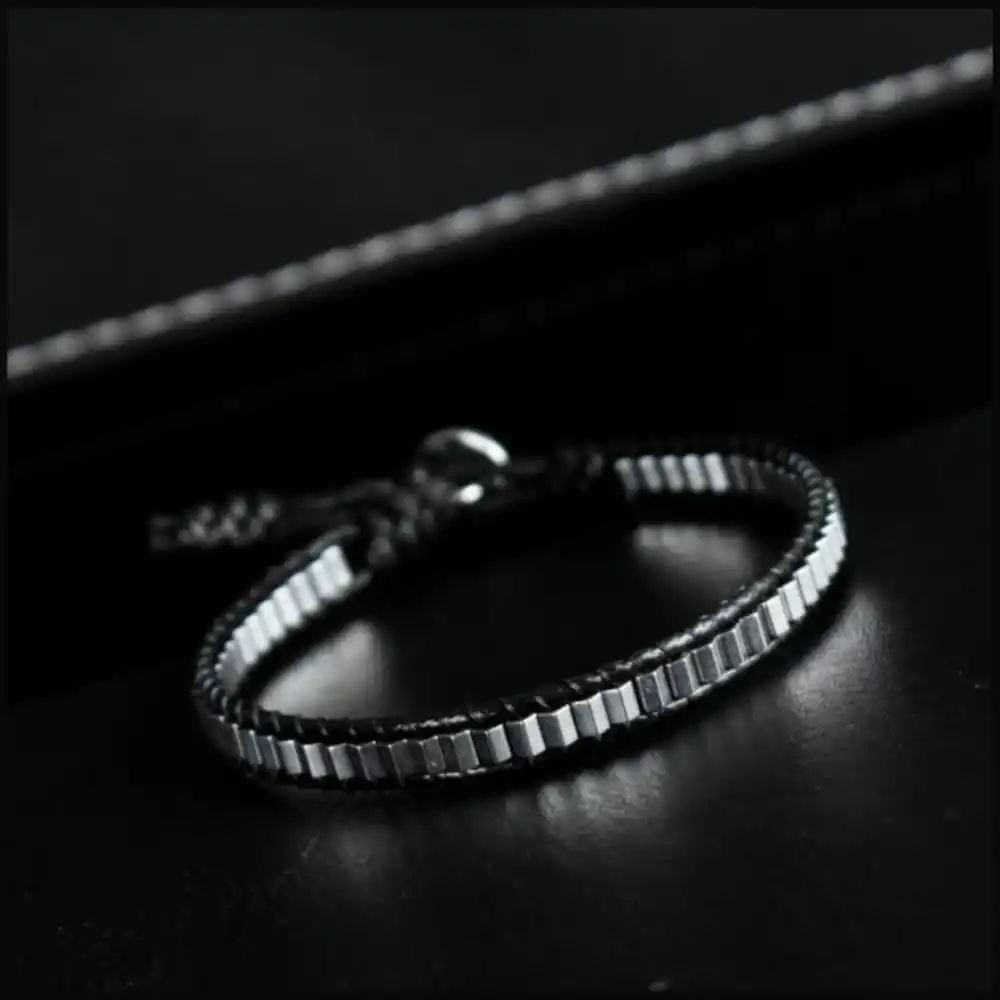 Hematit Slim Gümüş Renk Bileklik