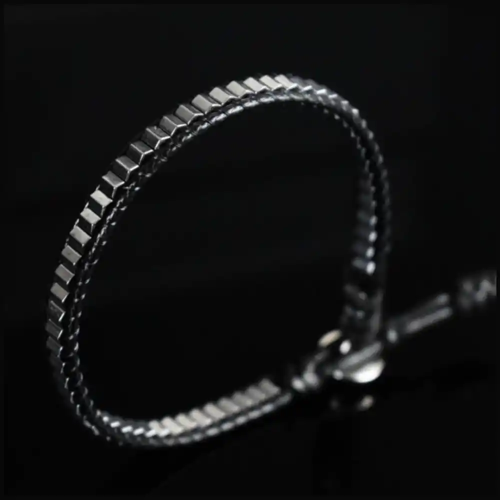 Hematit Slim Gümüş Renk Bileklik