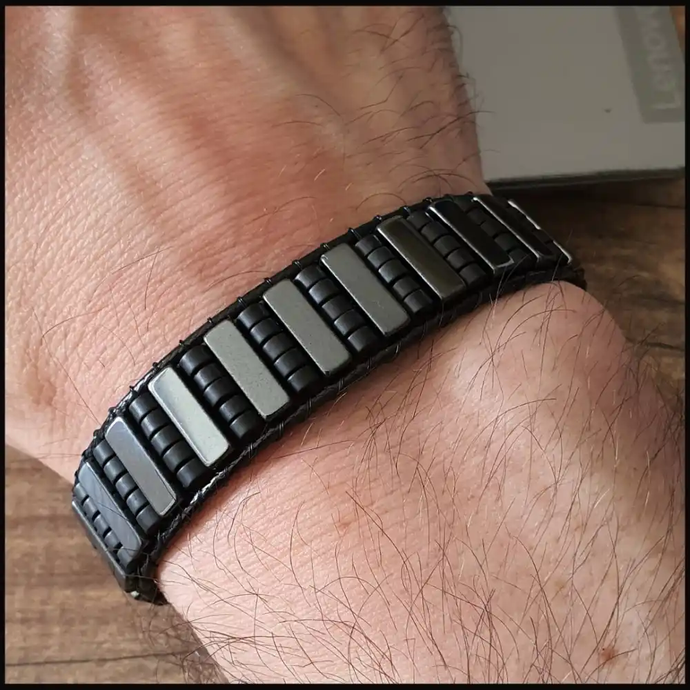 Hematit Taşı Gri Piyano Bileklik