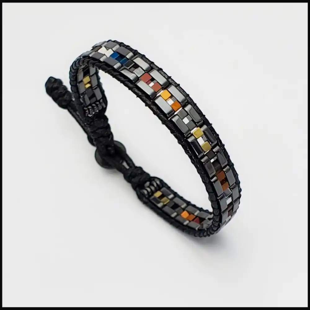 Hematit Taşı Renkli Şık Bileklik