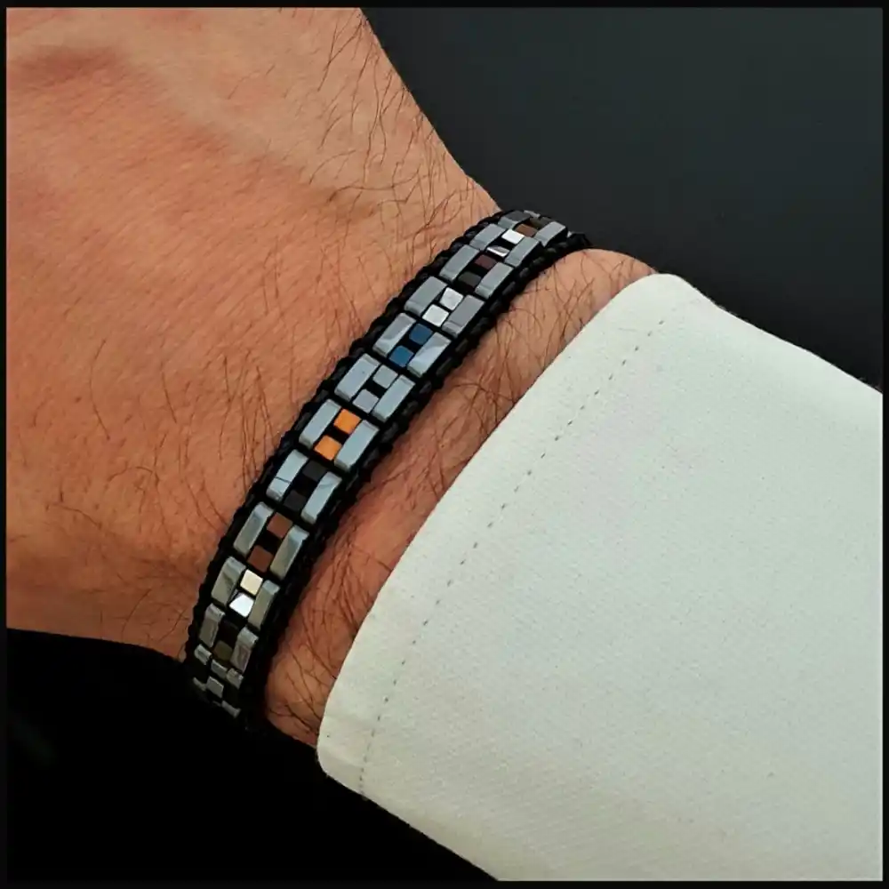 Hematit Taşı Renkli Şık Bileklik