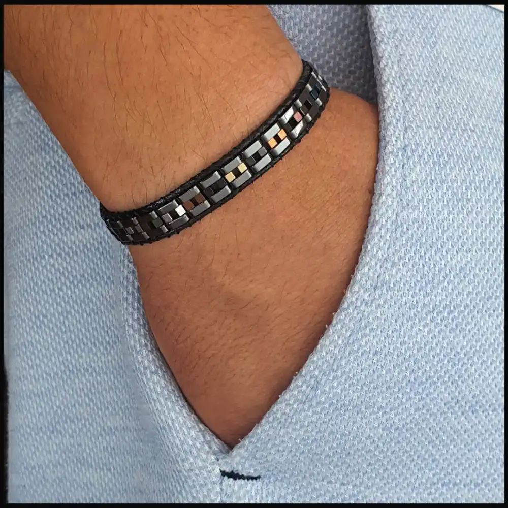 Hematit Taşı Renkli Şık Bileklik