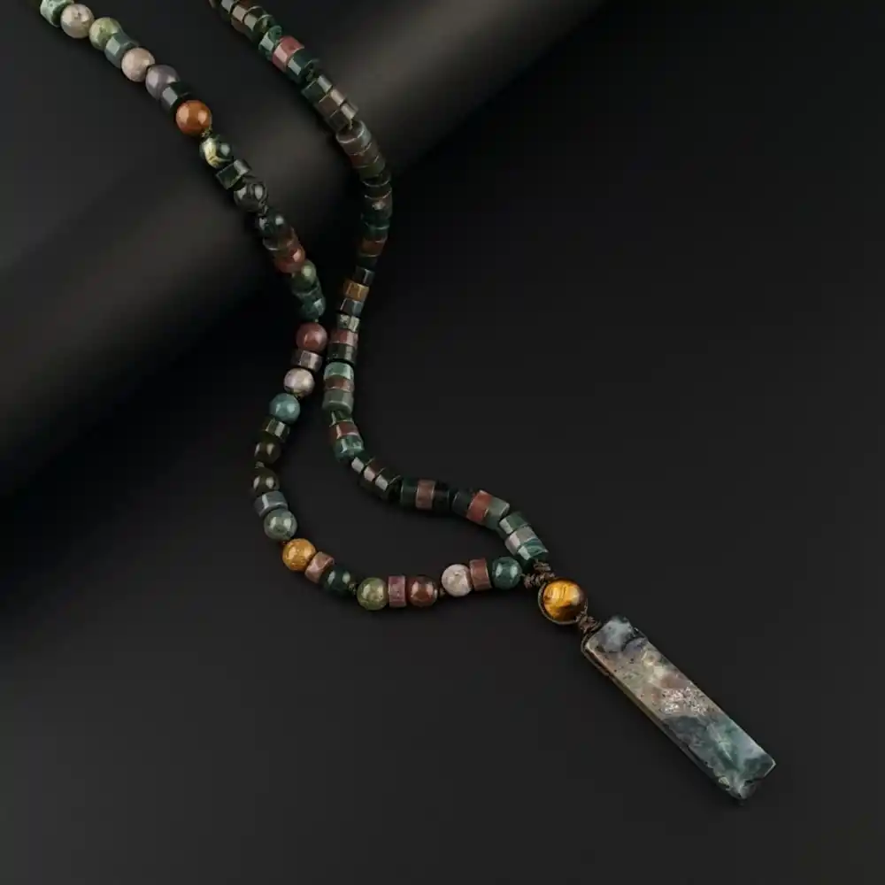 Hint Akiği Uçlu Bohem Kolye