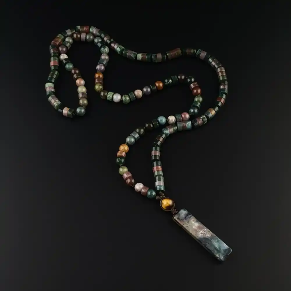 Hint Akiği Uçlu Bohem Kolye