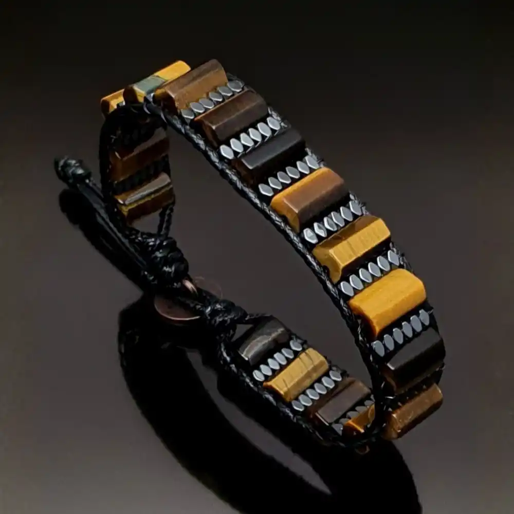 Kaplan Gözü Köşeli Silindir Bileklik