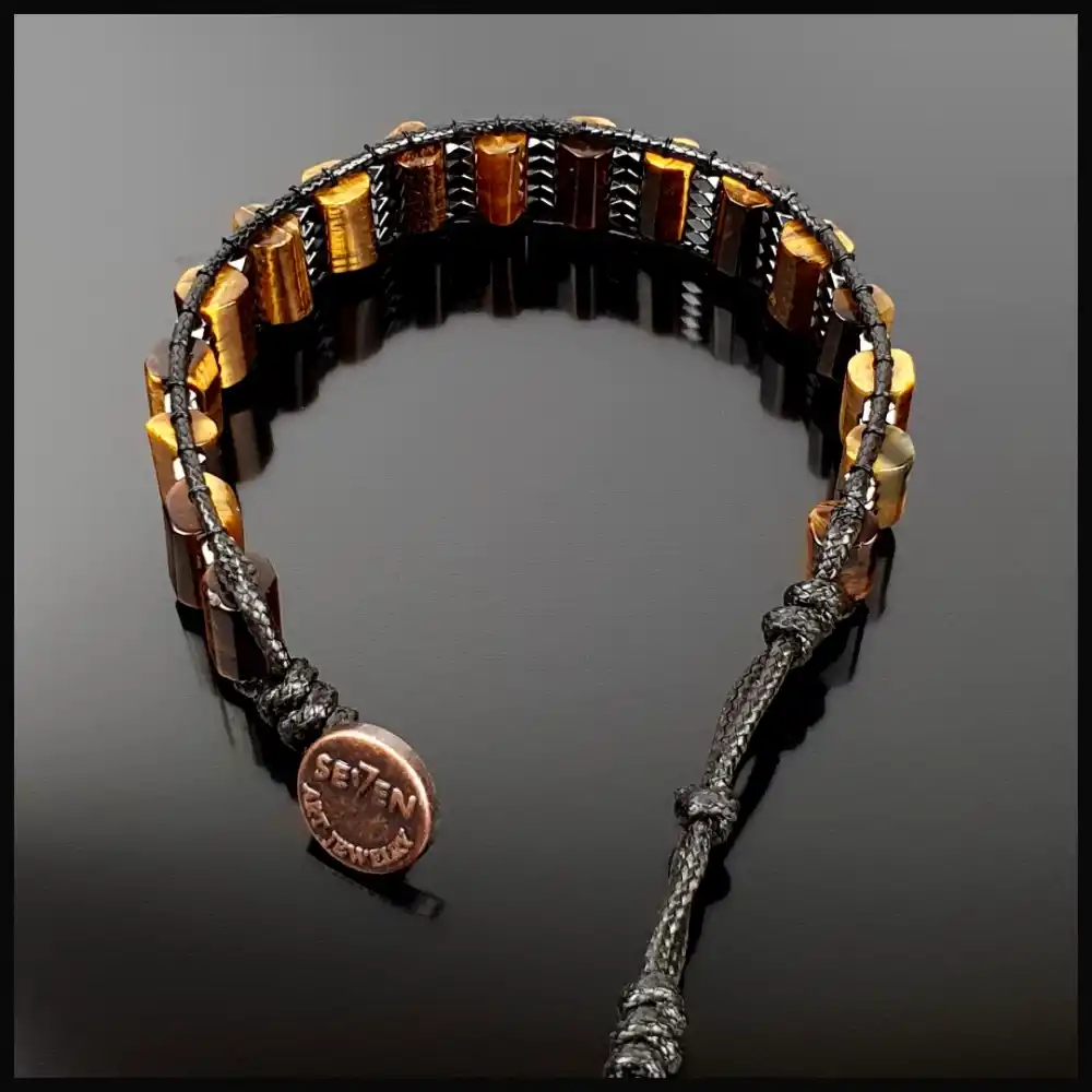 Kaplan Gözü Köşeli Silindir Bileklik