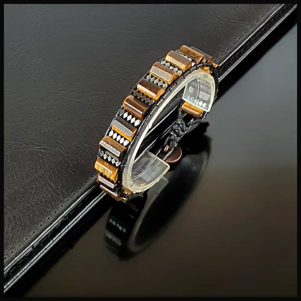 Kaplan Gözü Köşeli Silindir Bileklik