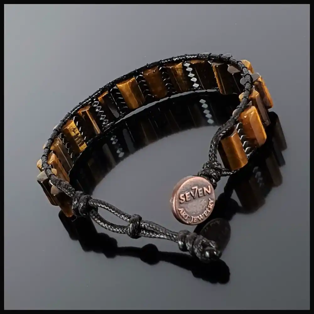 Kaplan Gözü Köşeli Silindir Bileklik