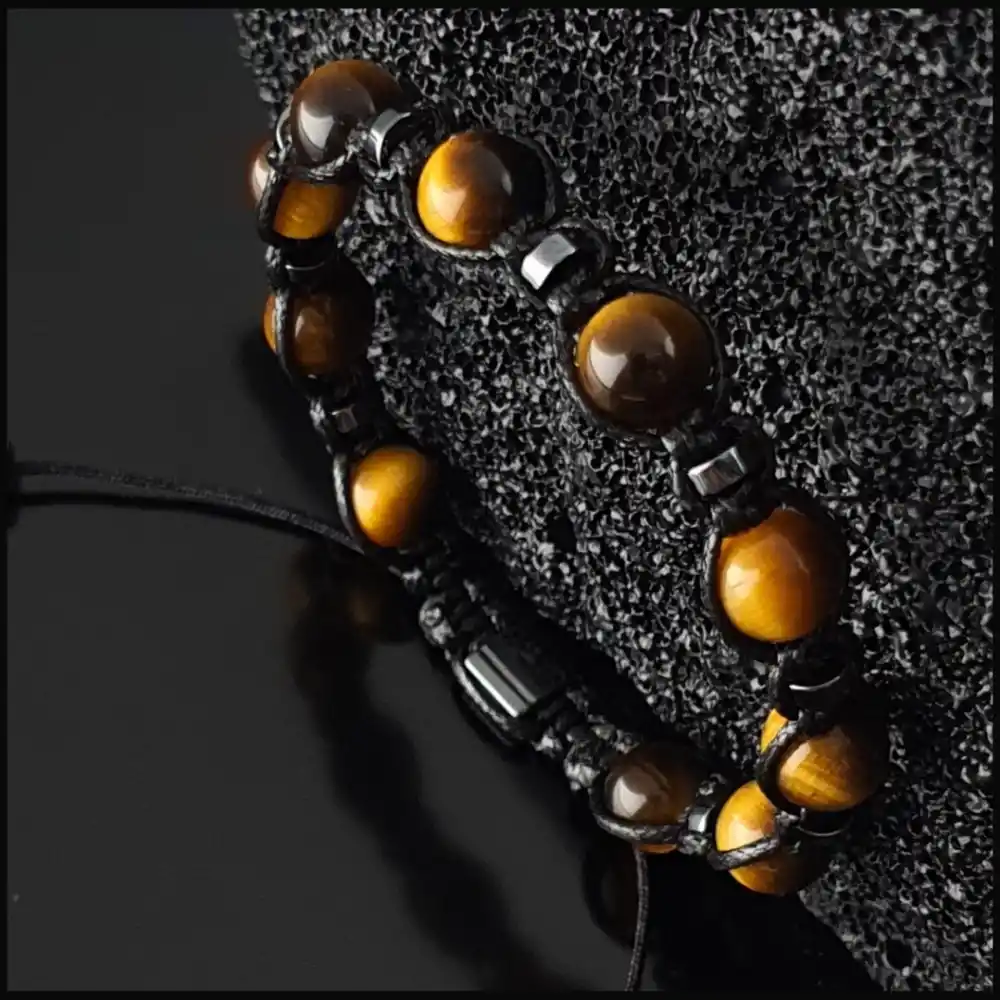 Kaplan Gözü Küre Makrome Bileklik