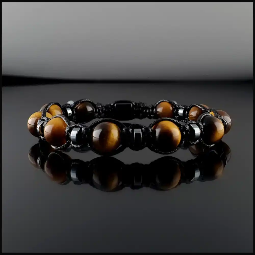 Kaplan Gözü Küre Makrome Bileklik