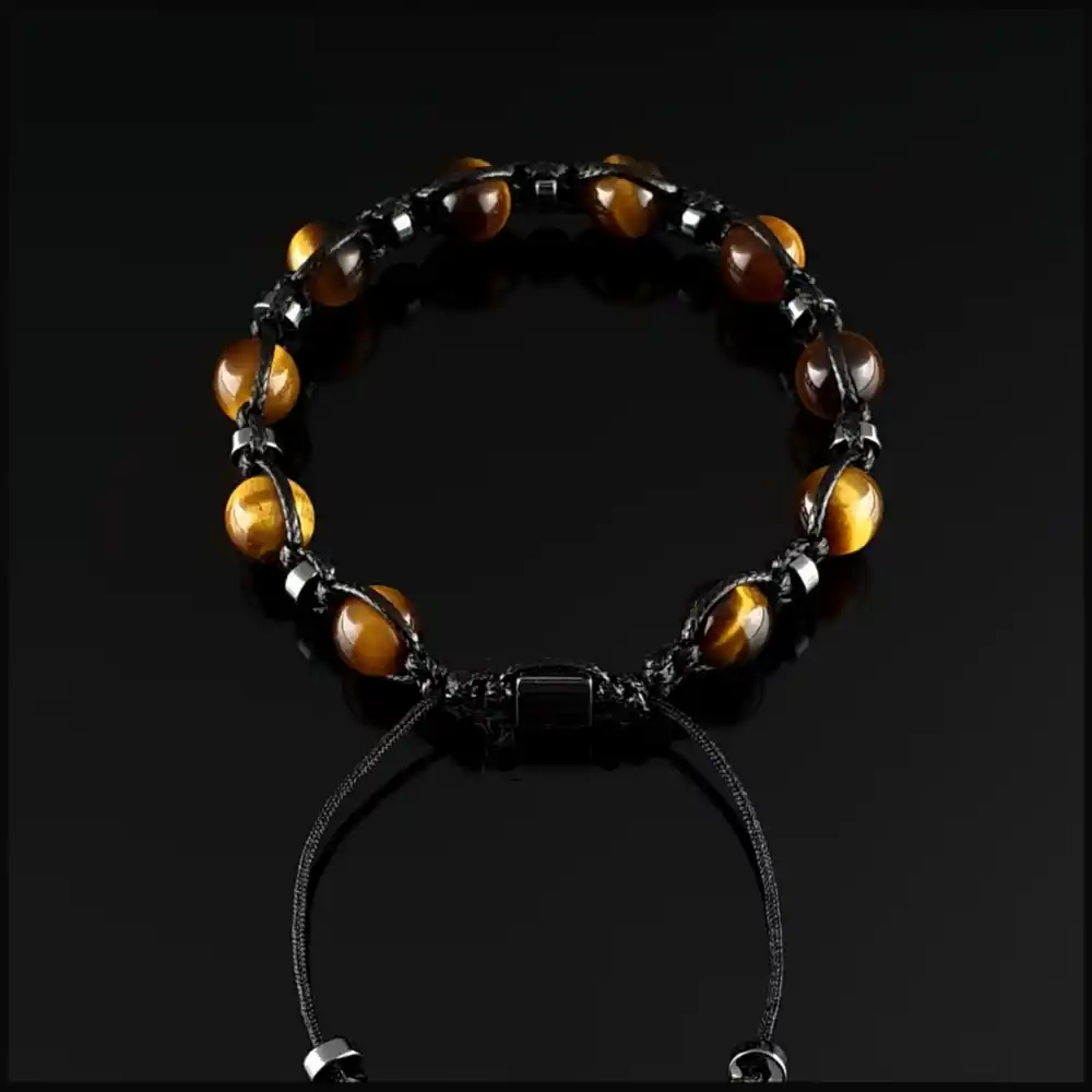 Kaplan Gözü Küre Makrome Bileklik