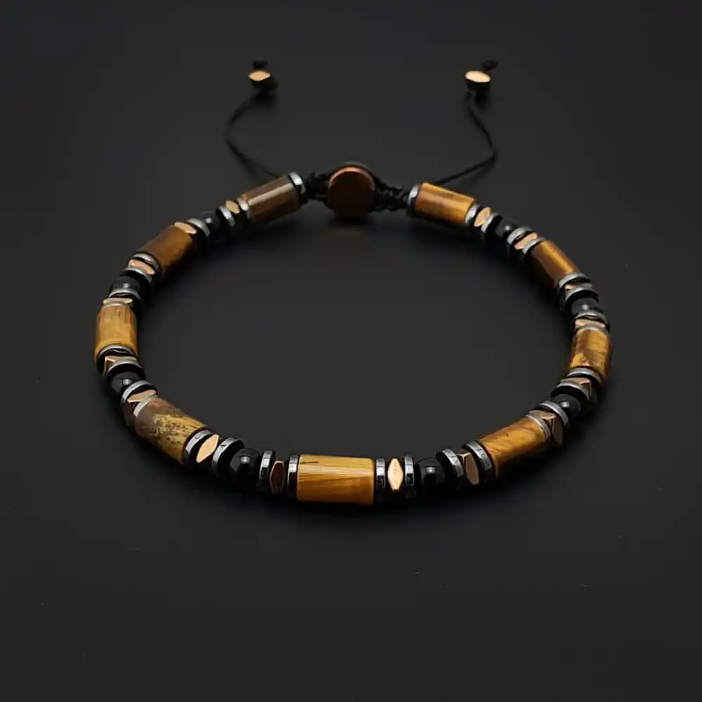 Kaplangözü & Akik Makrome Kolye Bileklik Set