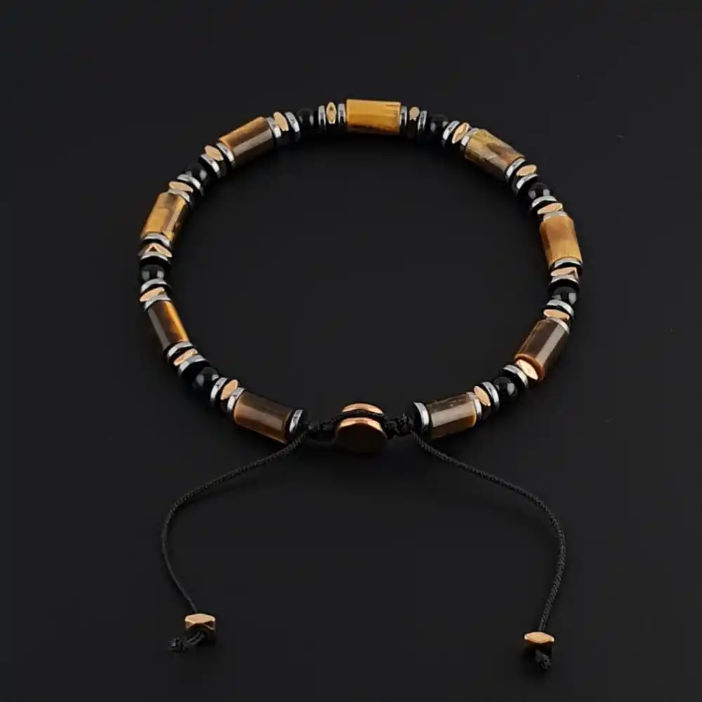 Kaplangözü & Akik Makrome Kolye Bileklik Set