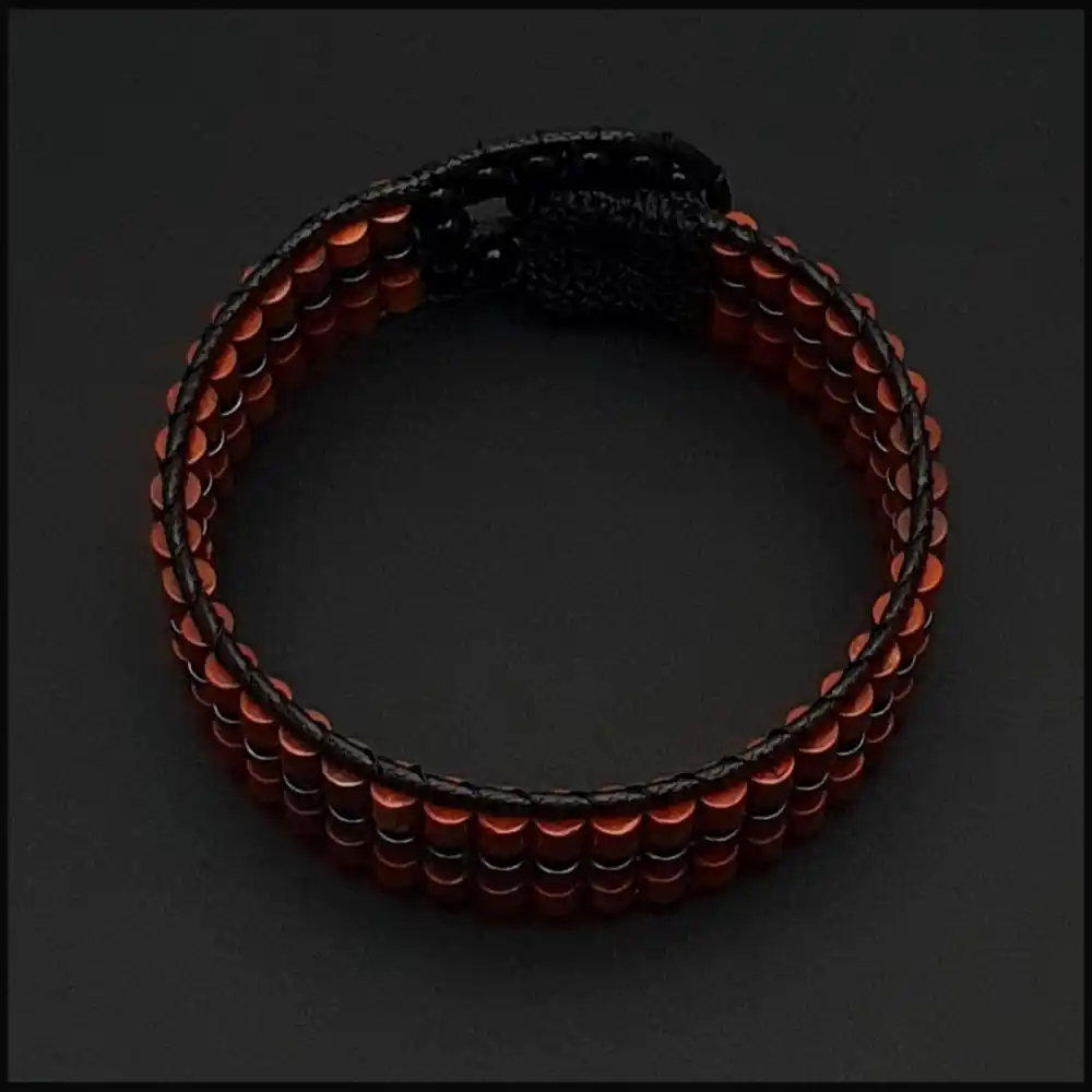 Kırmızı Jasper ve Hematit Taşı Tarz Bileklik