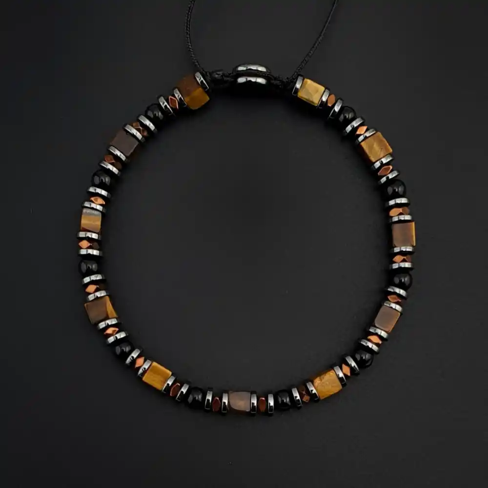 Küp Kaplan Gözü, Akik Taşı ve Hematit Taşı Bileklik