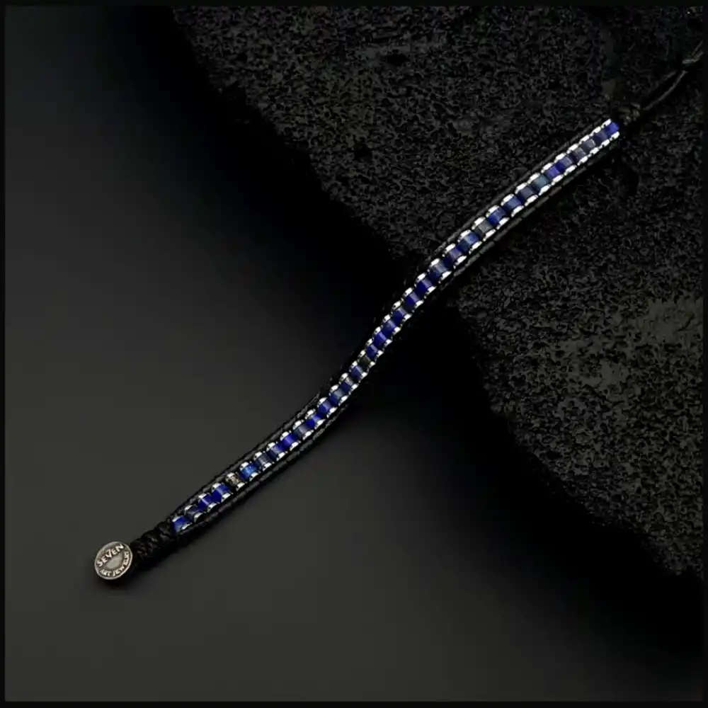 Lapis Lazuli (Lacivert) Slim Silindir Bileklik