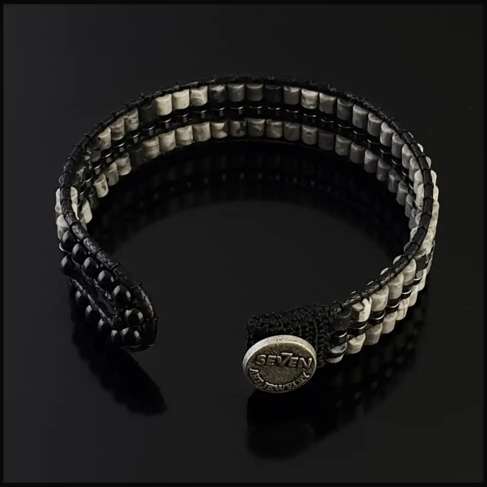 Map Jasper, Hematit ve Akik Taşı Tarz Bileklik