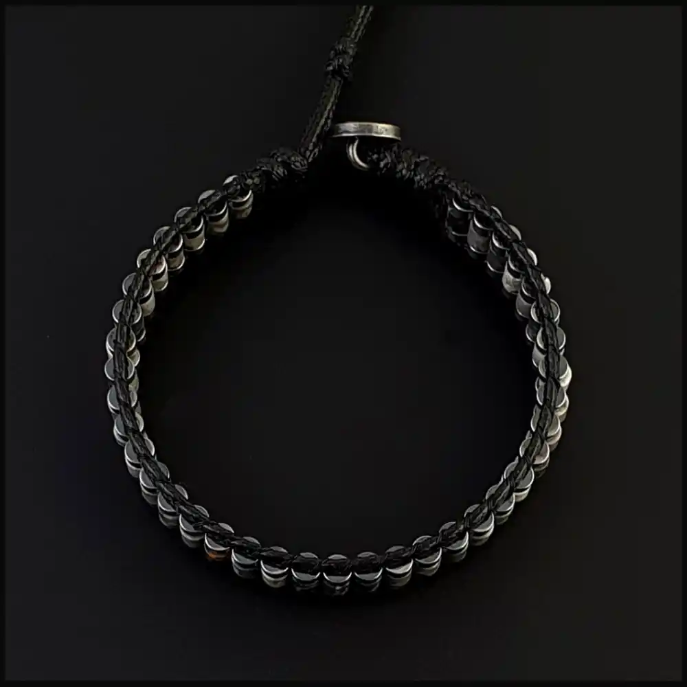 Map Jasper ve Hematit Taşı Silindir Bileklik